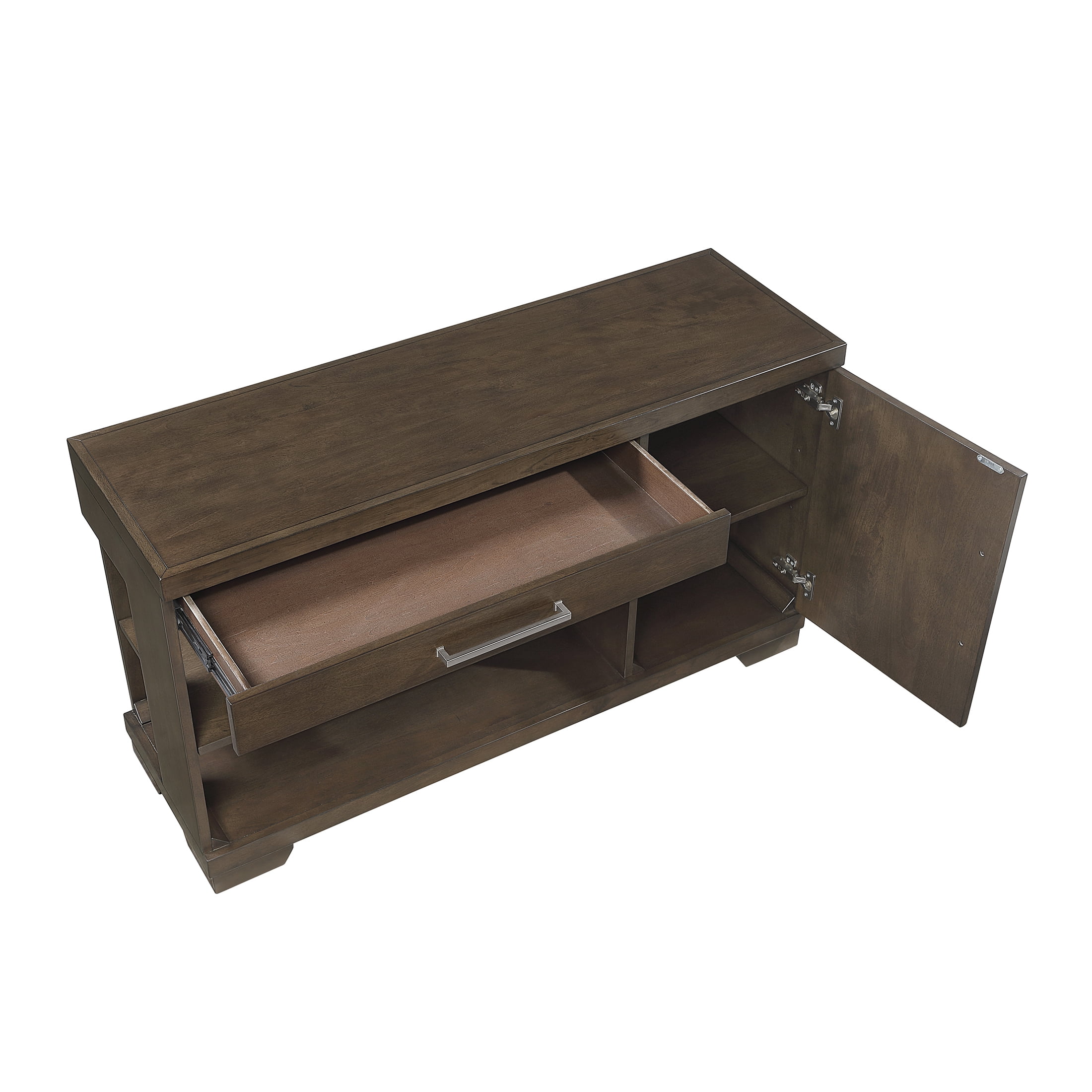 OakvillePark Alton Wood Sofa Table with 1 Drawer and Storage Cabinet, Espresso