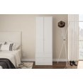 thumbnail image 4 of Polifurniture Denmark Modern 2 Door Bedroom Armoire with 2 Drawers, White, 4 of 10