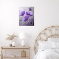 thumbnail image 4 of Farmhouse Purple Floral Wall Art, Rustic Wildflower and Butterfly on Gray Canvas Wall Art, Grey and Purple Framed Wall Art for Living Room Bathroom Bedroom Kitchen Ready to Hang, 8X10 Inches, 4 of 7