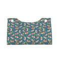 thumbnail image 4 of Lsque Corgi with Flowers Printed Long Tissue Box Cover Holder, Facial Paper Organizer Dispenser,Triangle with Bottom Belt, PVC Leather Decorative Organizer, 4 of 9