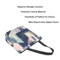 thumbnail image 3 of FORMRS Womens Canvas Tote Bag with Zipper Inner Pocket Shoulder Handbag, Pink Stripes, 3 of 7