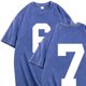 thumbnail image 4 of Tops para hombre, blusas y camisas de cuello redondo y manga corta para hombre, camisetas deportivas informales de color liso con cuello redondo y efecto desgastado, blusas de licra para hombre., 4 of 5