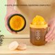 thumbnail image 4 of Mini Exprimidor Manual Banquete PP Plástico Exprimidor de naranja Hotel Máquina de jugo segura que ahorra trabajo con botella de almacenamiento Gadget de cocina Verde Inevent HA009490-02B, 4 of 7