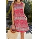 thumbnail image 2 of Vestido playero ligero informal estilo bohemio con estampado floral sin mangas para mujer, 2 of 7
