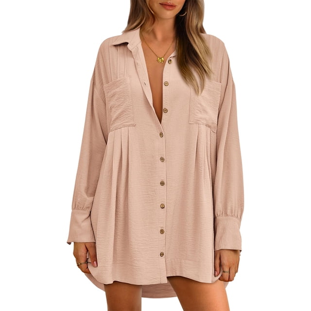 Qertyioot Robes pour Femmes Manches Courtes Col en V avec Cordon de Serrage Robe Décontractée à Volants Ligne A Mini Robe