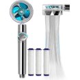 thumbnail image 1 of Pommeau de Douche Turbo à Main Kit de Douche à Jet avec 3 Cartouches de Filtre (Bleu), 1 of 5