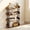 Brown, variant on 4-Tier Anti-Tipping Open Bookcase with Elevated Legs,  Rustic Brown Display Rack for Home Office