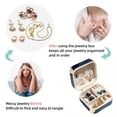 thumbnail image 4 of Whale Travel Portable Square Decorative Box Jewelry Stand: All-in-One Earring Holder, Ring Keeper, Necklace & Bracelet Organizer - Storage Box for Girls and Women, 4 of 6