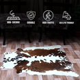 thumbnail image 4 of Unique Small Brown & White Cowhide Rug - Natural Design for Cozy Home Decor, Adds a Touch of Elegance to Any Space, 4 of 5