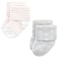thumbnail image 5 of Hudson Baby Infant Girls Cotton Rich Newborn and Terry Socks, Pink Gray Elephant, 0-6 Months, 5 of 6