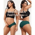 thumbnail image 4 of Aijolen Women's Cotton Underwear Lace Rib Cheeky Bikini Panties Stretch Breathable 6 Pack(M,Ember Fern), 4 of 7