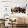 thumbnail image 5 of Elephant Stock Fighting Woolly Mammoths Wall Art - Horizontal Canvas Wall Art - Living Room Wall Decor - Animal Canvas - Beige And Gray Decor - 12" x 8", 5 of 8