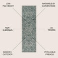 thumbnail image 4 of JONATHAN Y SANTA MONICA 2 x 8 Runner Rug, Rozetta Boho Medallion Textured Weave - Gray/Teal, SMB102C-28, 4 of 5