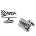 thumbnail image 1 of Men High Polished Stainless Steel Cufflink with Epoxy in Jet, 1 of 1
