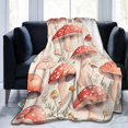 thumbnail image 3 of Mushroom Throw Blanket Soft Cozy Fuzzy Mushroom Blanket Lightweight Warm Fleece Plush Mushroom Blanket Mushroom Gifts for Kids Women Girls Bed Decor 40"X50", 3 of 6