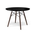 thumbnail image 5 of Pemberly Row Modern 39" Round Dining Table in Black and Walnut, 5 of 5