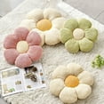 thumbnail image 4 of SUSIELADY Flower Throw Pillow, 19.69" Soft Plush Daisy Cushion for Bedroom, Living Room, Sofa, Couch, Floor, Cute Aesthetic Decorative Pillow for Home, Beige, 4 of 6