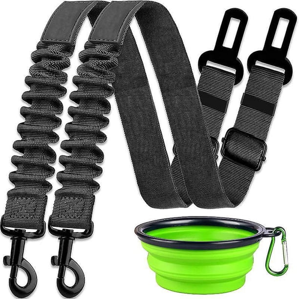 Cinturón de seguridad para perros, juego de 3 piezas, cinturones de seguridad retráctiles para perros, cinturón de seguridad ajustable para mascotas para vehículos, cinturones de seguridad d