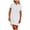 White, variant on Bigersell Work Dresses Fashion Women Autumn Solid Causal Turndown Collar Short Sleeve Button Pockets Dress Female Dresses Women's Plus Sheath Dresses, Style 12568, Khaki XXL