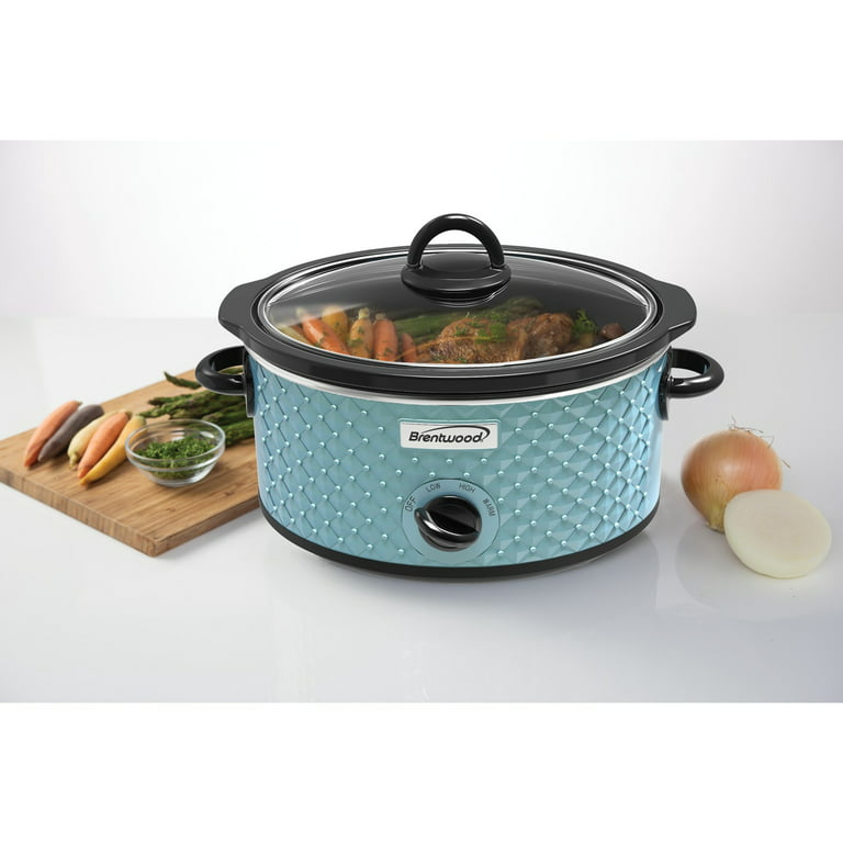 Brentwood Appliances 4.5-Quart White Oval Slow Cooker in the Slow