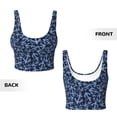 thumbnail image 5 of Fotbe Anchors Ship Pattern Womens' Sports Bra Longline Wirefree Padded with Medium Support Sports Moisture-Wicking Workou Vest,Tank Top-Medium, 5 of 7