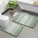 thumbnail image 1 of Juego de alfombras de baño Kimson de 2 piezas, color verde degradado, antideslizantes, suaves, 1 of 7