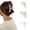White, variant on Elegant Pearl Hair Clip Set for Updos and Hairpins with Secure Back Clip Design