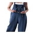 thumbnail image 3 of EIMELI Salopette Décontractée pour Femmes Combinaison Pantalon en Lin Jambes Larges, 3 of 5