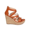 thumbnail image 2 of New Women KAYLEEN Gretta-1 PU Open Toe Strappy Espadrille Platform Wedge Heel, 2 of 5