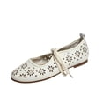 thumbnail image 2 of Bkhluea Women Floral Cutout Mary Jane Flats Elastic Strap Footwear For Office Casual Outdoor Daily Activities, 2 of 7