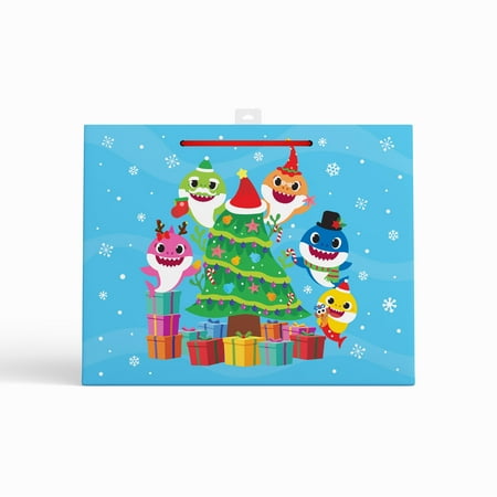 Baby Shark Extra Large Vogue Gift Bag, Themed Design for Holidays, Birthdays & Celebrations (16 x 7 x 12.75”)