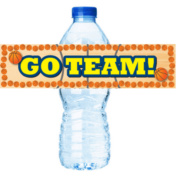 Basketball Party Decoration 15ct Water Bottle Label Stickers Walmart