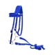thumbnail image 4 of Brida para caballo con riendas, cabestro, cabezada, arnés ajustable resistente y acolchado Azul S, 4 of 9