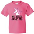 thumbnail image 3 of Inktastic My Nana Loves Me Unicorn Youth T-Shirt, 3 of 5