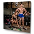 thumbnail image 2 of Designart "Gym Workout For A Sports Couple" Aerobic & Bodybuilding Canvas Prints, 2 of 7