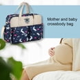 thumbnail image 3 of Bolso Tipo Momia Con Impermeable para Mujer Bolso Cruzado para Madre Y Bebé Gran Capacidad (unicornio Azul Marino) Azul Marino 6068, 3 of 5