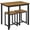 Rustic Brown, variant on WoofPaw 3 Piece Dining Table Set - Kitchen Table & Chair Sets for 2 - Compact Table w/ 2 Stools & Space Saving Design for Dining Room Living Room Kitchen,Gray