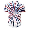 thumbnail image 5 of IROINNID Big and Tall T Shirts for Men, Indenpence Day Lightweight Thin Basic V-Neck Botton Festive Printed Summer Blouses for Men, 5 of 5
