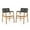 Black Rope Chair+Teak Finish Table, variant on GDF Studio 5-Piece Acacia Wood Outdoor Dining Set with Black Rope-Woven Chairs and Teak-Finish Table