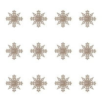 Christmas Snowflake Ornaments, 12 Pack Plastic Hollow Snowflake Pendants for Christmas Tree Decorations and Holiday Home Festive Decor