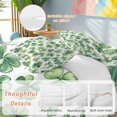 thumbnail image 2 of King 4 Piece Bedding Set St. Patrick's Day Shamrock Soft Breathable Duvet Cover and Pillowcase, Spring Ombre Green Leaves Duvet Cover Set Bed Sheets for Bedroom Dormitory Guest Room, 2 of 9