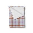 thumbnail image 2 of Plaid Soft Flannel Fleece Throw Blanket, Diagonal and Vertical Stripes in Checkered Pattern in Pastel Tones, Cozy Plush for Indoor and Outdoor Use, 50" x 70", Lavender and Burnt Sienna, by Ambesonne, 2 of 5