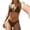 Brown, variant on High Waist Swimsuits Women High Waist Bikini Solid Color Halter Two Piece Swimsuit Stylish Comfortable Beach Army Green S