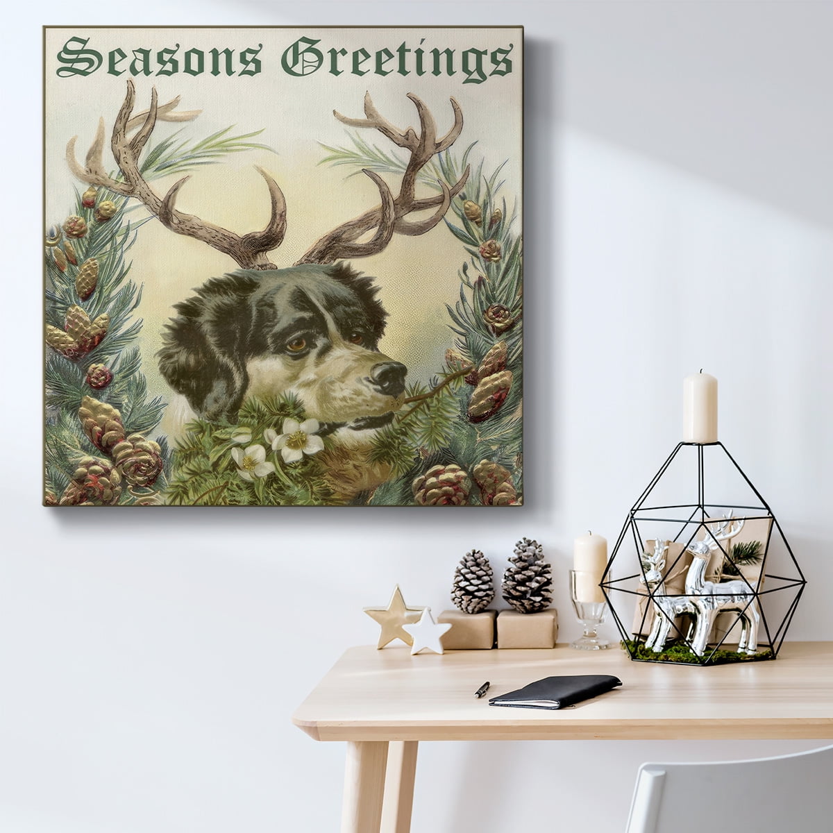 Reindog I- Gallery Wrapped Canvas