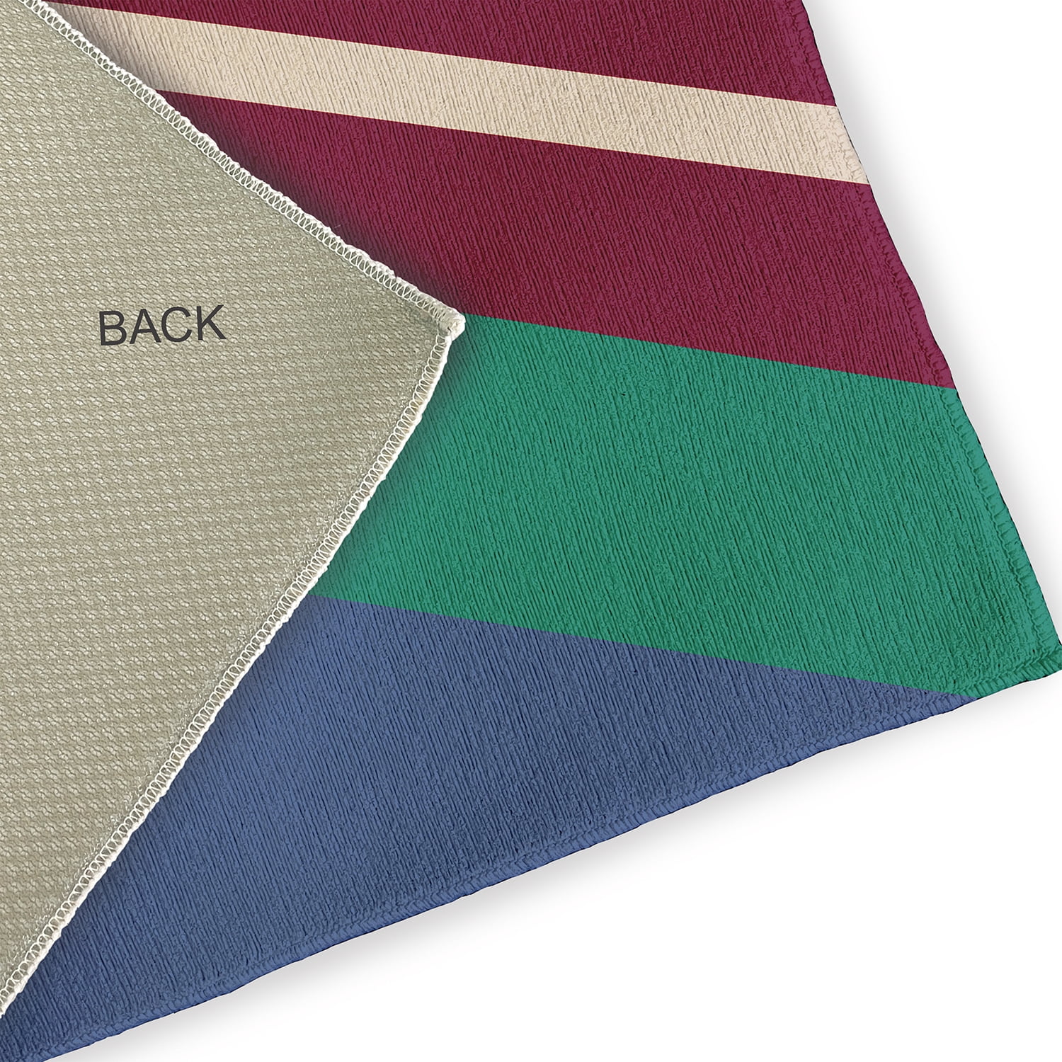 5' x 7' Simply Daisy Bold Shapes Modern & Contemporary Chenille Area Rug, Maroon Red