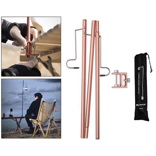 Poste de lámpara plegable Cola para soporte de linterna de mesa de camping