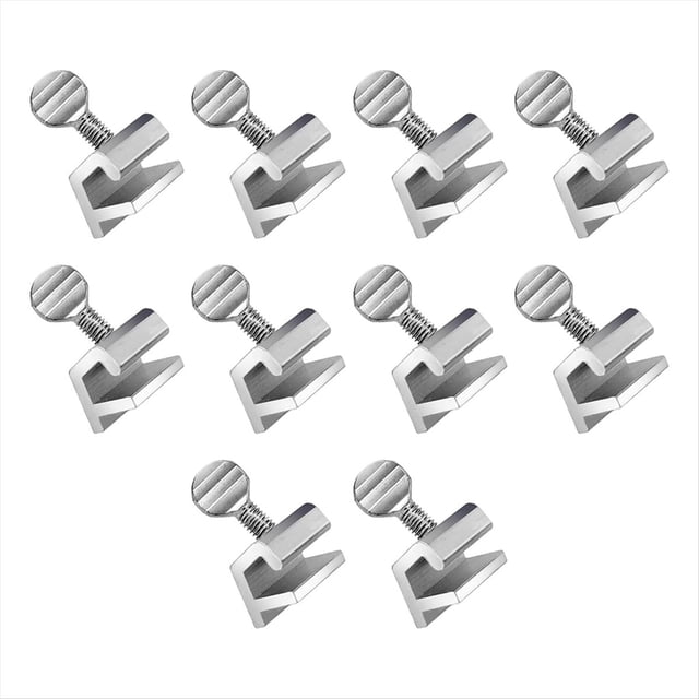 Paquete de 10 Cerraduras de Aluminio para Ventanas Corredizas, para Seguridad del Hogar, Color Plateado.