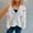 White, variant on EchfiProm Cute Chunky Sweater Women V Neck Black Cardigan Comfy Solid 3D Flower Long Sleeve Button down Sweater