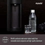 Mysoda Glassy Black Sparkling Water Maker 1L Glass Bottle Soda Carbonator Machine Kitchen Home Use