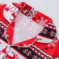 thumbnail image 6 of Luwomo Christmas Pajamas 2 Piece Sets Womens Santa All Print Lapel Long Sleeved and Long Pants Cardigan Loose Fit Homewear Regular Sleepwear,A-Red,L, 6 of 9